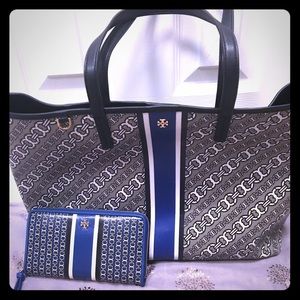 Tory Burch tote and matching wallet!